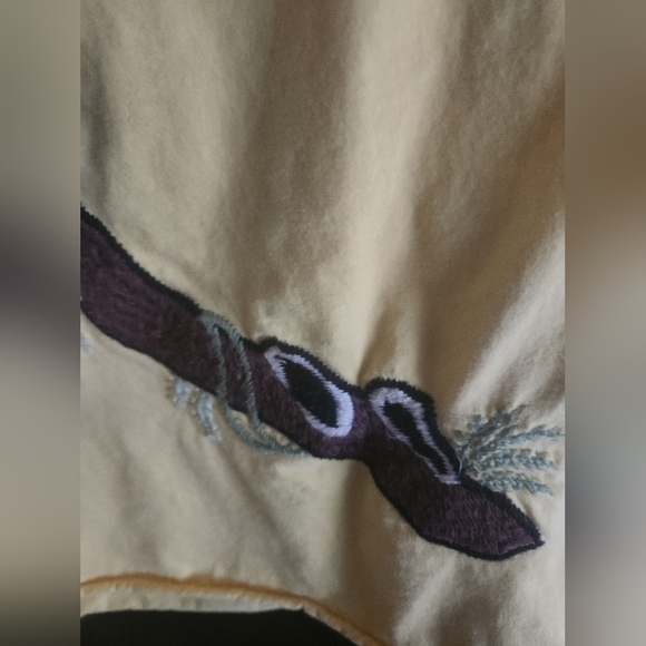 Yellow Summer Open Top With Embroidery Sz Med/Lg - Picture 11 of 12